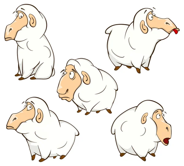 Χαριτωμένο κινούμενα πρόβατα — Διανυσματικό Αρχείο