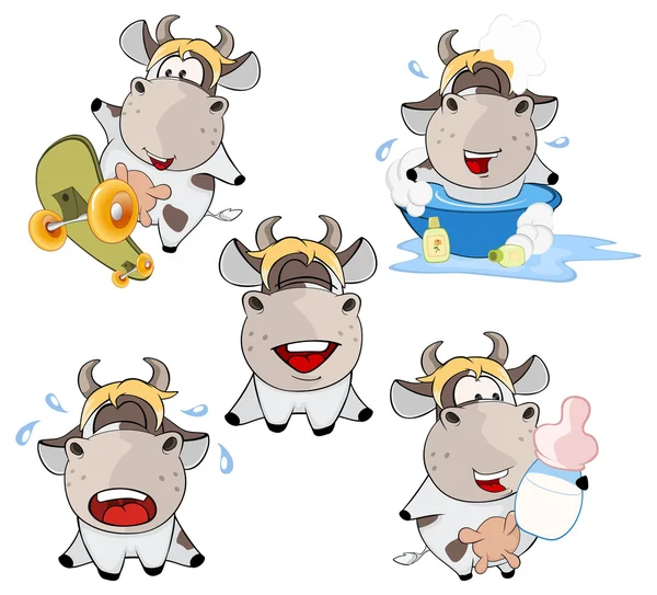 Cartoon funny cow — Stock Vector