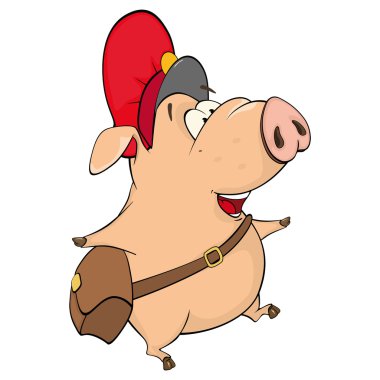 sevimli çizgi domuz