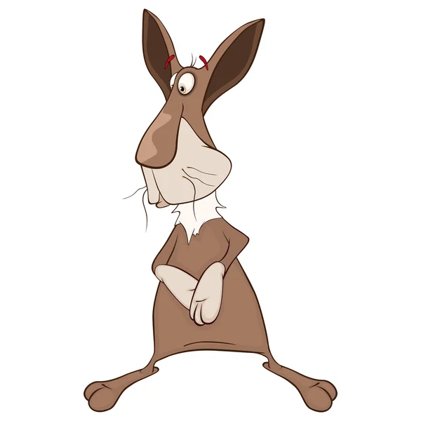 Izole karikatür tavşan — Stok Vektör