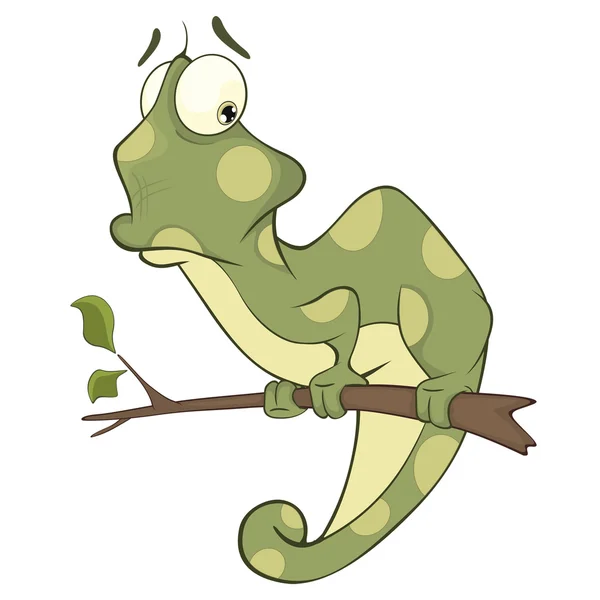 Big green Chameleon — Stock Vector