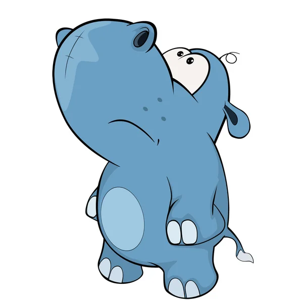 Een kleine Cartoon-nijlpaard. — Stockvector