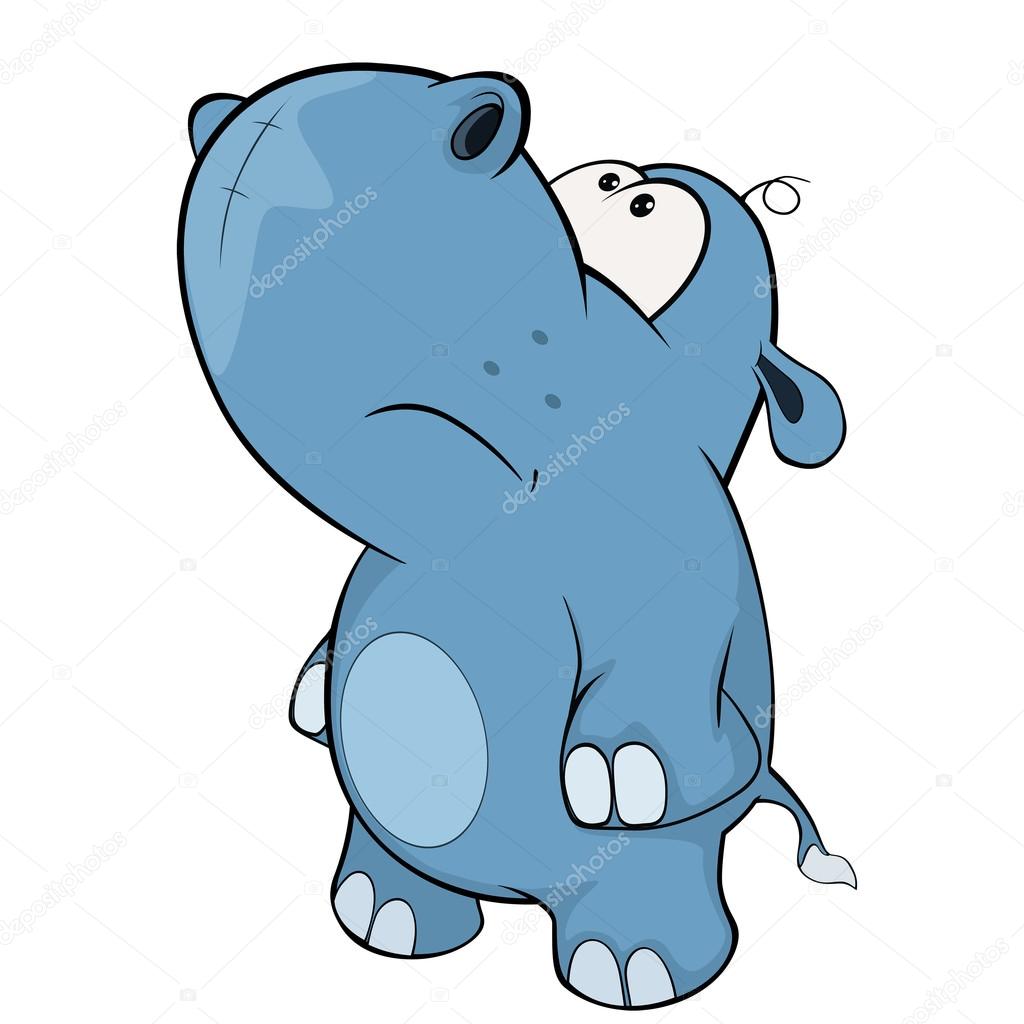 A little Cartoon hippo.