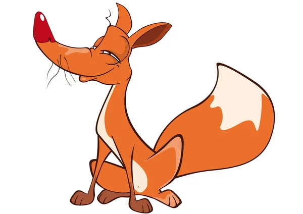 Young fox cartoon — Stock Vector