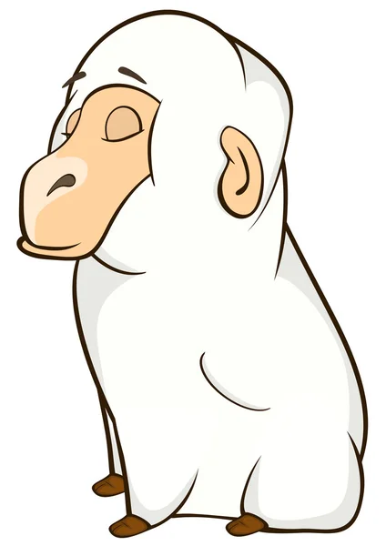 Bonita oveja de dibujos animados — Vector de stock