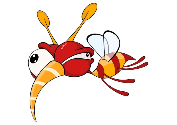 Insecto mosca roja — Vector de stock