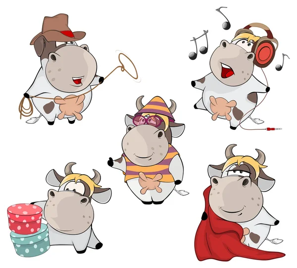 Pequena vaca dos desenhos animados —  Vetores de Stock