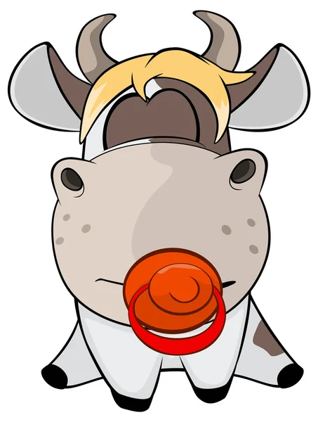 Vaca pequena com mamilo —  Vetores de Stock