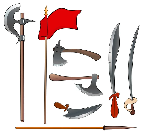 Ancient weapons set — Stock Vector