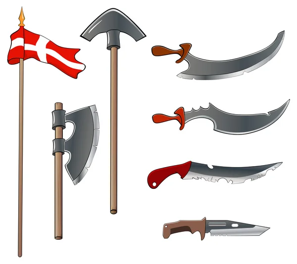 Ancient weapons set — Stock Vector