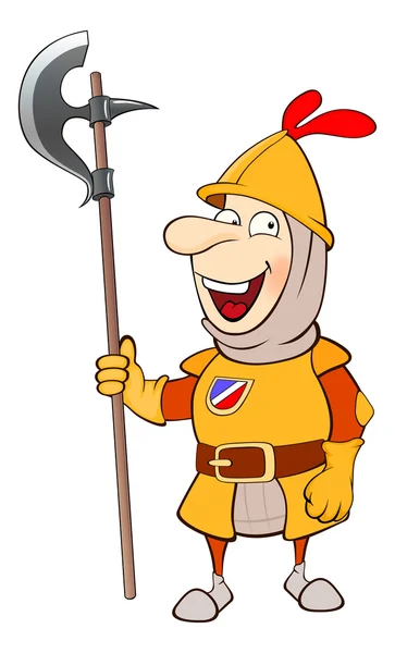 Happy cartoon  knight — Stock Vector