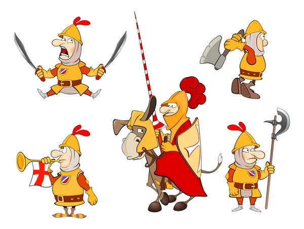 Humor cartoon knights — Stock vektor