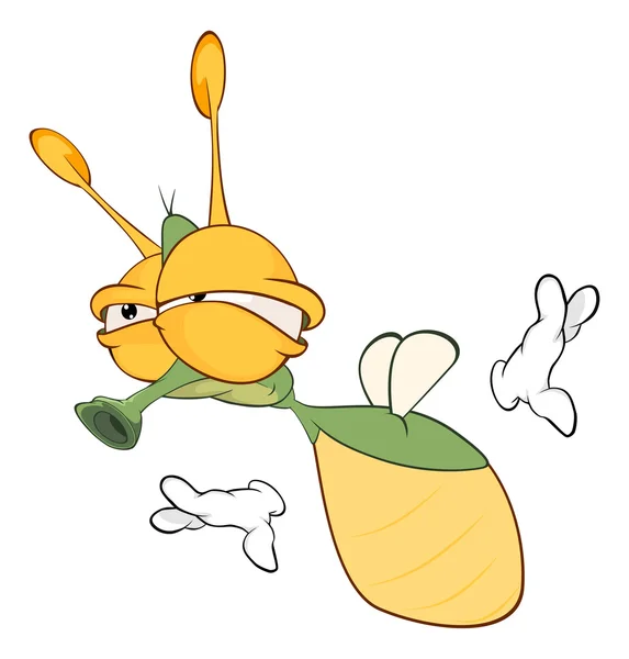 Grappige cartoon firefly — Stockvector