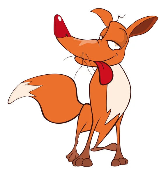 Vicces rajzfilm fiatal fox — Stock Vector