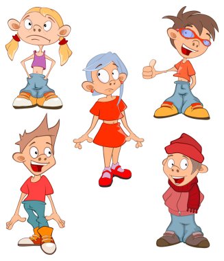 Küçük kızlar ve erkekler için çizgi film