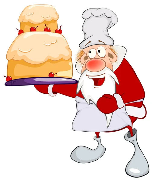 Papai Noel Chef gourmet — Vetor de Stock
