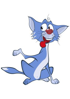 çizgi film sevimli kedi