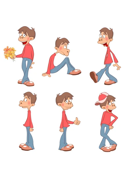 Cute cartoon jongen — Stockvector