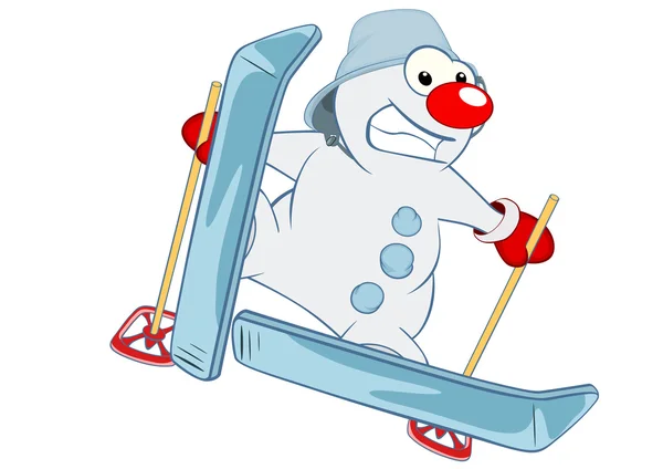 Cartoon schattig Snowman. — Stockvector