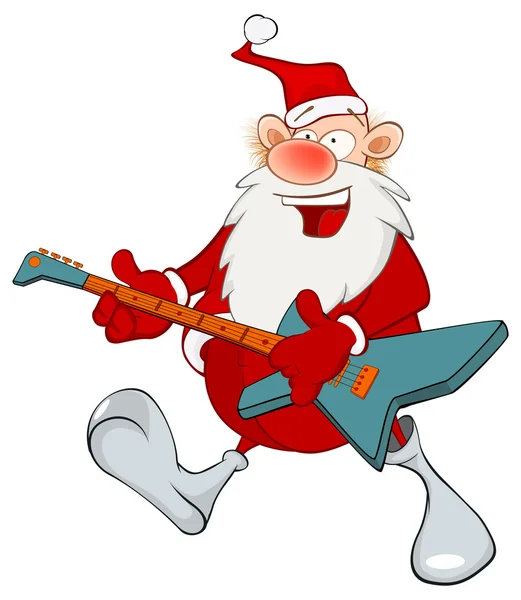 Santa Claus jazzový kytarista — Stockový vektor