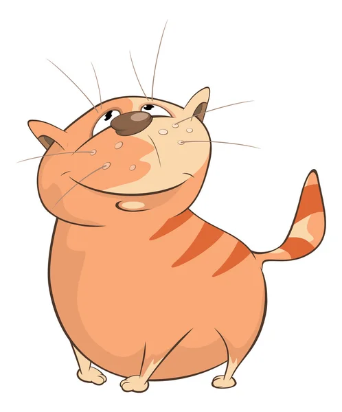 Illustration einer süßen Katze — Stockvektor