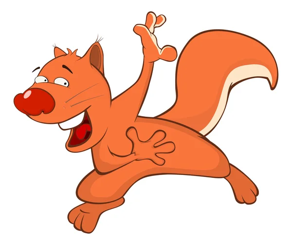 Illustratie van een schattig eekhoorn — Stockvector