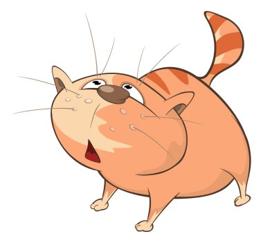 çizgi film sevimli kedi