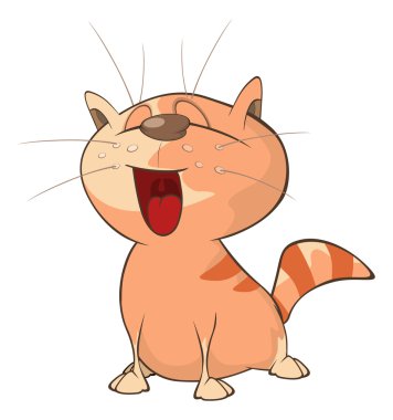 çizgi film sevimli kedi