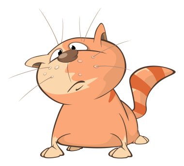 çizgi film sevimli kedi