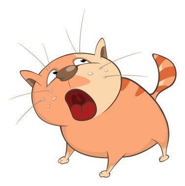 çizgi film sevimli kedi