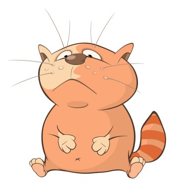 çizgi film sevimli kedi