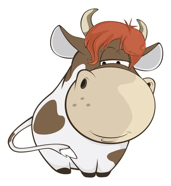 Vaca linda de dibujos animados — Vector de stock