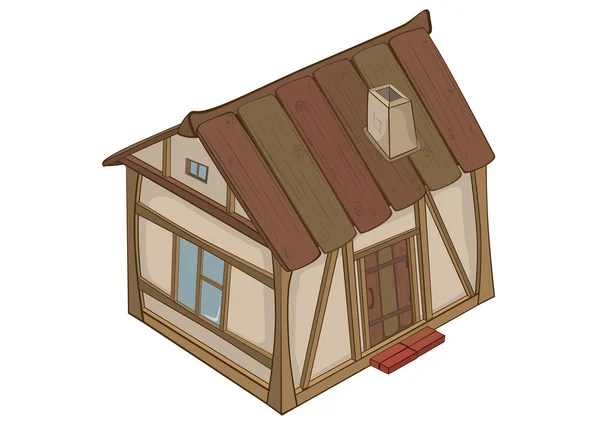 Pequena casa dos desenhos animados — Vetor de Stock