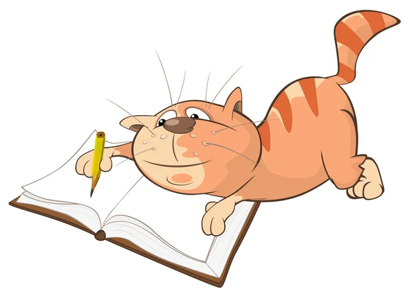 猫の漫画のキャラクター — ストックベクタ