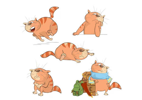 Tecknade katter tecken — Stock vektor