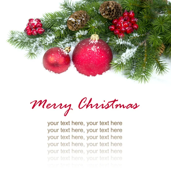 Kerstmis en Nieuwjaar decoraties geïsoleerd — Stockfoto