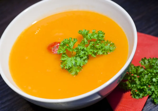 Вегетаріанські суп з гарбуза Стокове Зображення