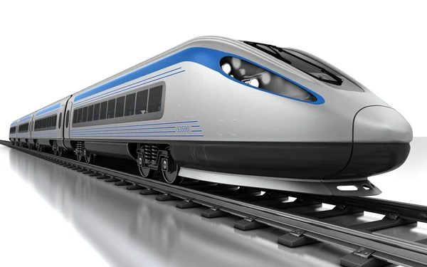 Yüksek hızlı tren. Beyaz izole