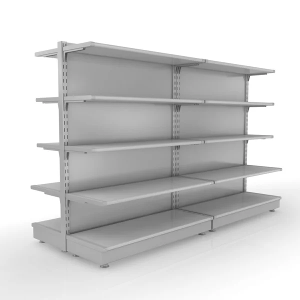 Supermarket shelves — Stock Photo, Image