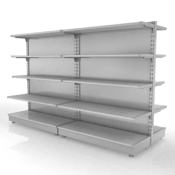 Supermarket shelves — Stock Photo, Image