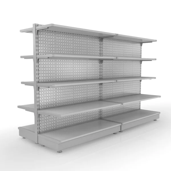 Supermarket shelves — Stock Photo, Image