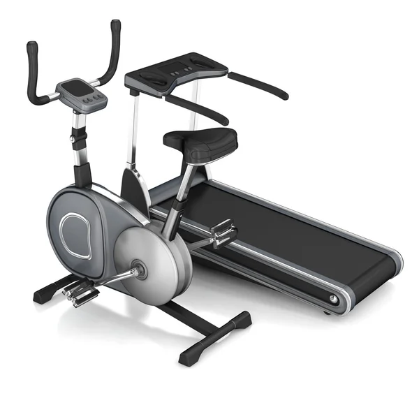 Exercise bike and treadmill — Stock Photo, Image