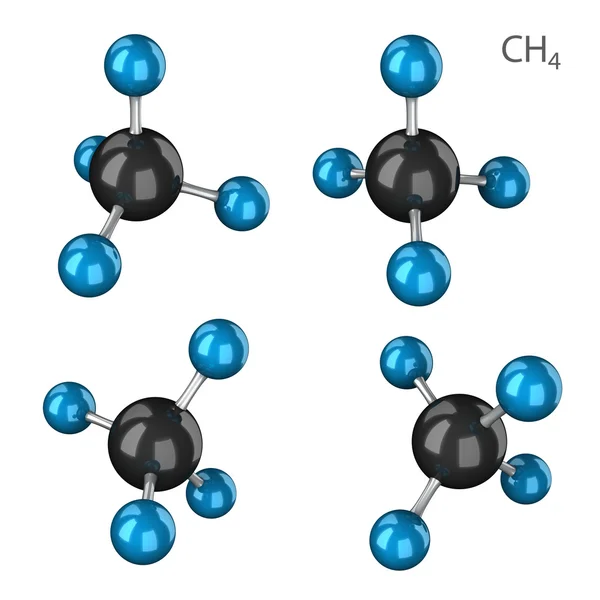 메탄 분자 세트 — 스톡 사진