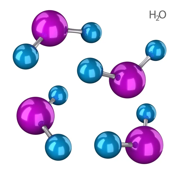 Sada molekuly vody. Izolované na bílém Royalty Free Stock Obrázky
