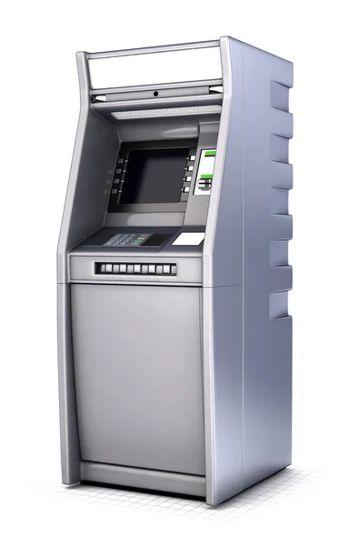 ATM Para Çekme Makinası. 3D çizim.