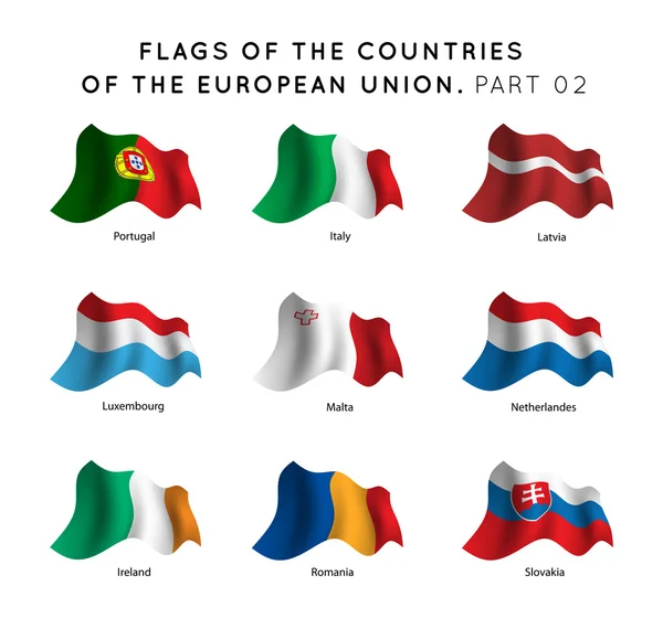 Flaggen der EU-Länder — Stockvektor