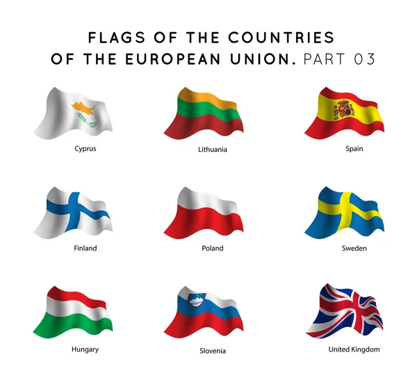 Flags of EU countries — Stock Vector