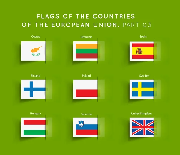 Banderas de los países de la UE — Vector de stock