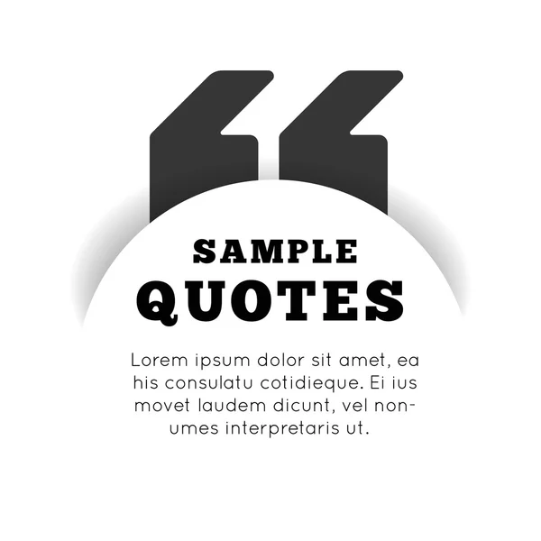 Quote blank template on white background. — Stock Vector
