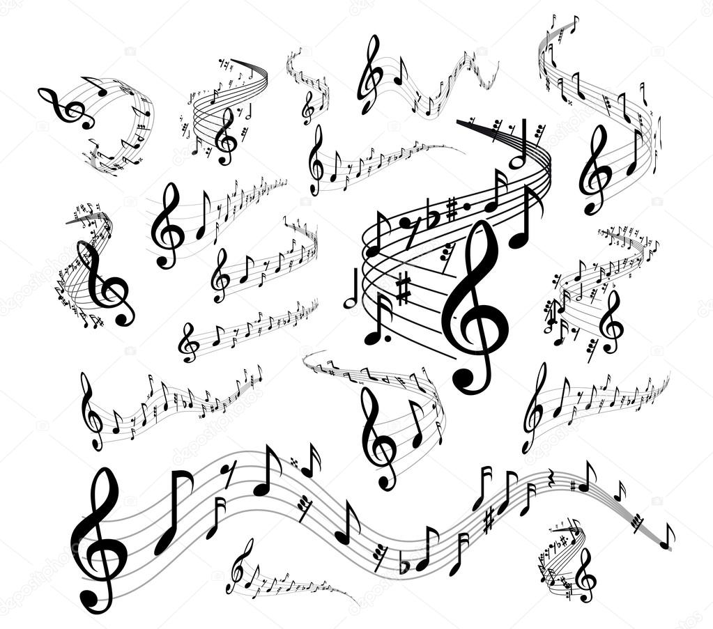 Musical staves on white Stock Vector Image by ©mpavlov #103826908